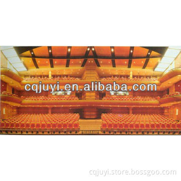 550mm Red Color luxury Auditorium Lecture Hall Chair/Seat for sale with Padding and Single Leg From JY-902